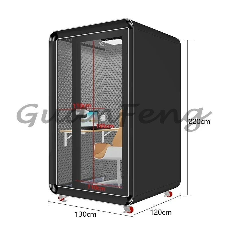 مستودع منزلي صامت عازل للصوت، خزانة كشك الهاتف، غرفة ممارسة الأغنية، استوديو تسجيل متنقل، داخلي صغير #4