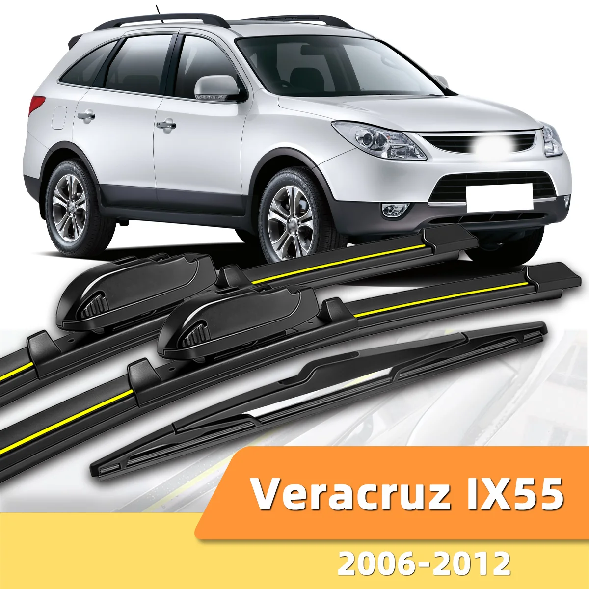 

Подходит для Hyundai Veracruz IX55 2006-2012, передние и задние дворники, прочные аксессуары для автомобильных стекол 2008 2010