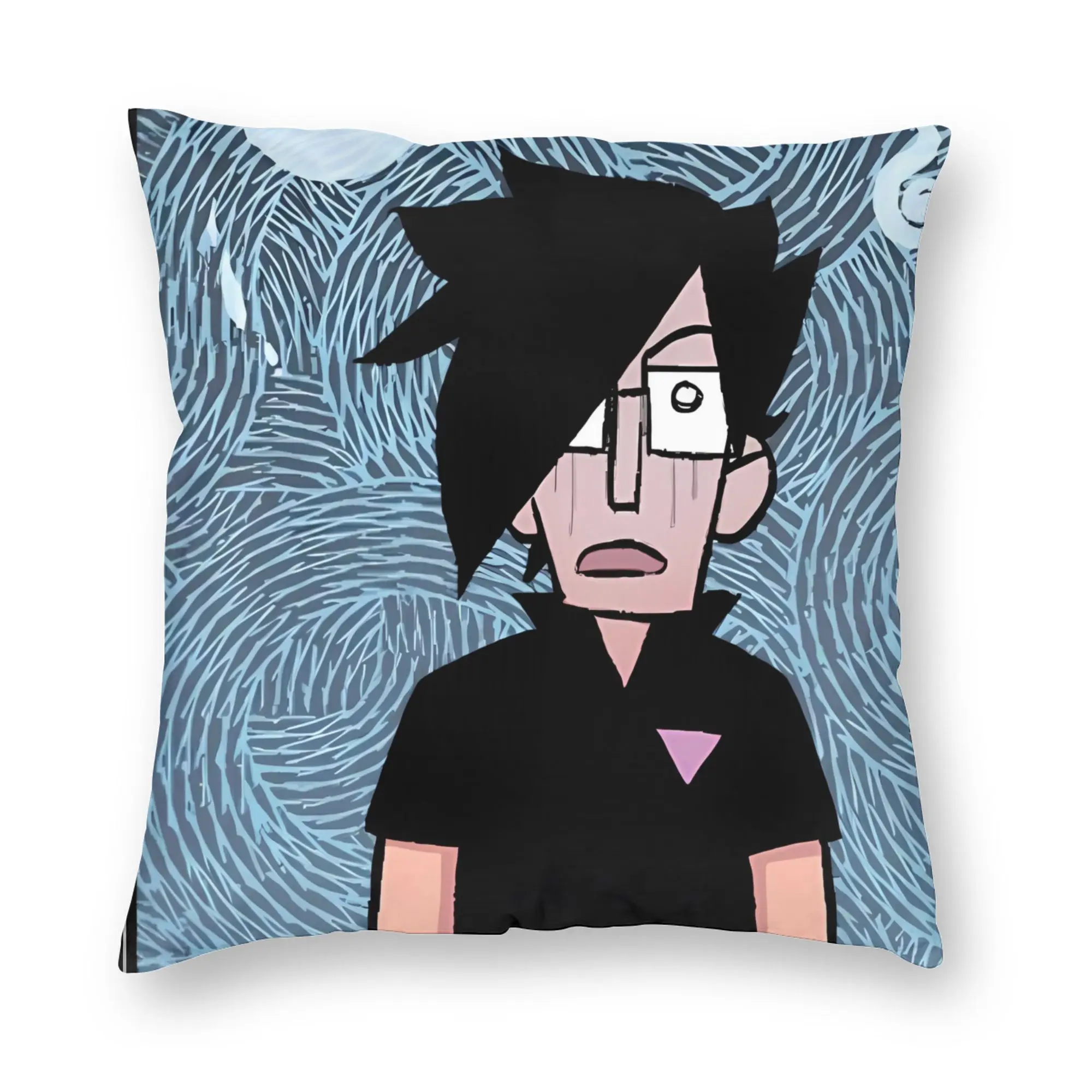 Scott Pilgrim Sad Portrait Pillow Case  Design Pillow Cover Morden Cushion Cover For Sofa Couch Bed Living Room