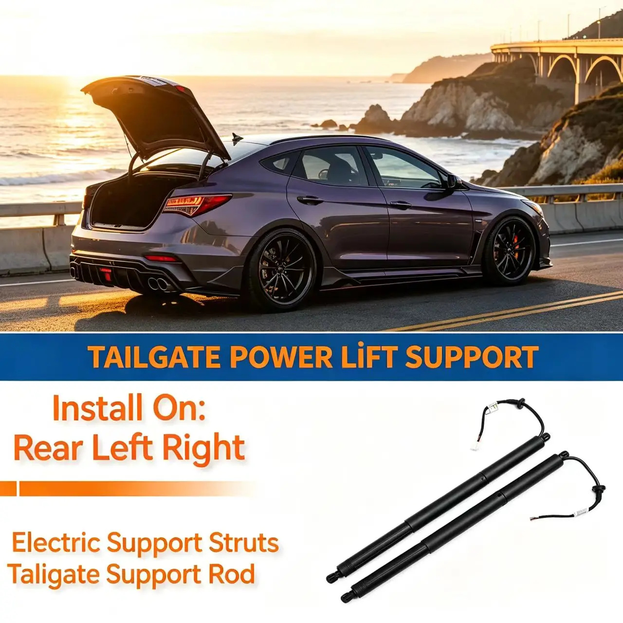 For 2016-2018 Zotye T600 Power Rear Trunk Liftgate Strut Rear Tailgate Strut Electric Support Struts 6309074003B11 6309074002B11