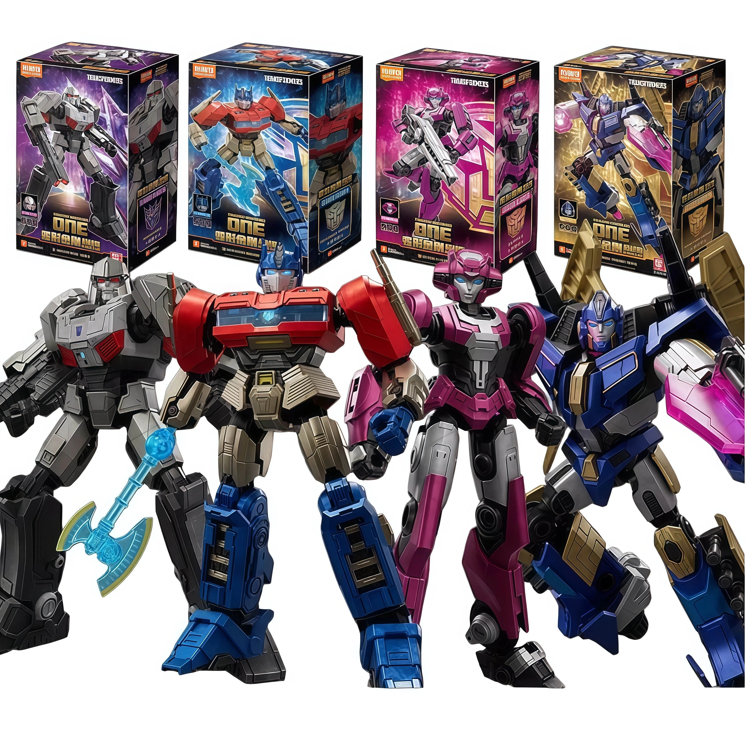 

Blokees Transformers Classic Class Toys Optimus Prime Megatron Elita One Sentinel Prime Action Figures Assembly Model TeensGifts