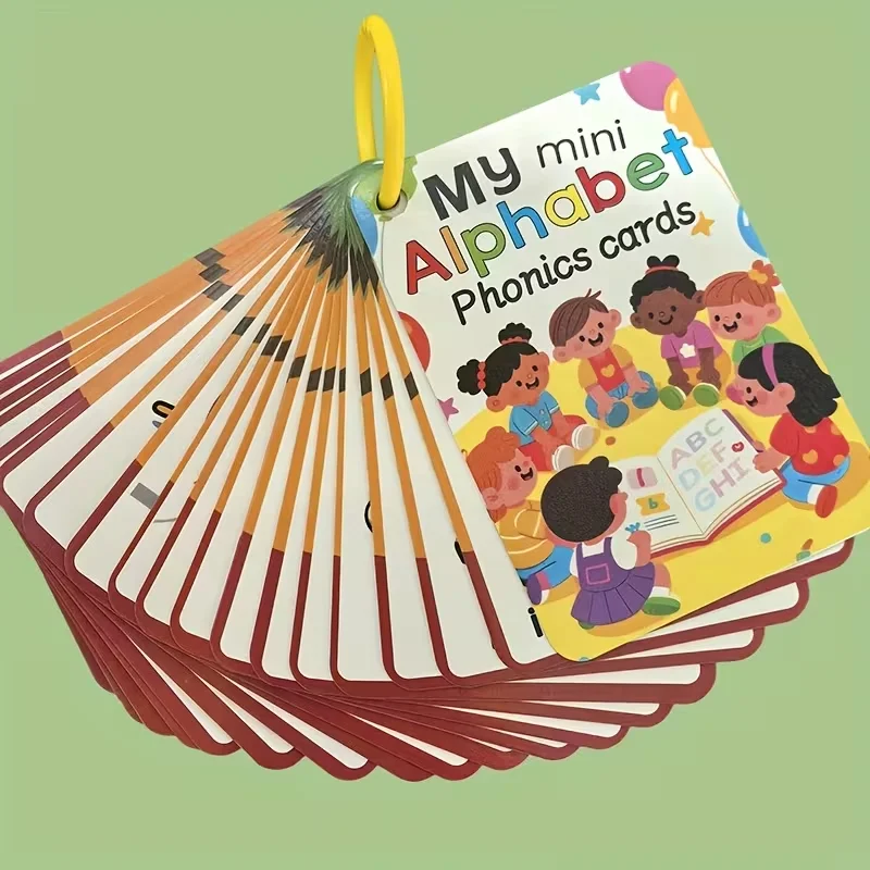 

26-Letter English Pronunciation Learning Cards | Colorful Alphabet Pronunciation and Phonetic Flashcards, Suitable for Children, Early Literacy Development Educational Gift, Fun Illustrations, Durable Paper Material, Bright Colors Attract Attention, Thick