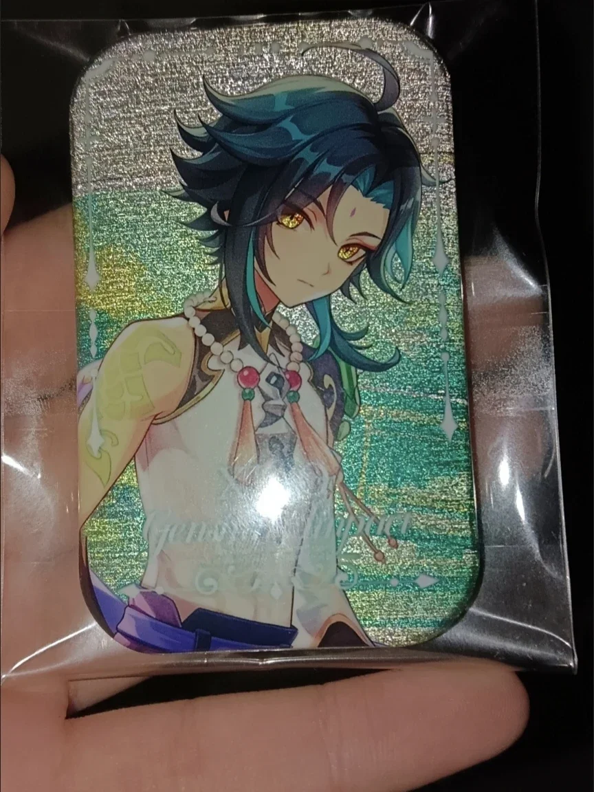 Anime Genshin Impact Citlali Misuki Ruixi Lanyan Xiao Diona Image Silver Glitter Tin Pin Brooch Charm Collectible Souvenir Gift