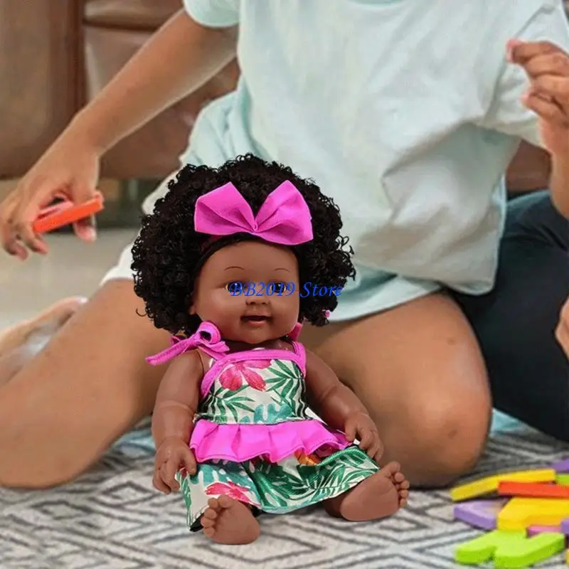 Q0KB – poupée noire 12 pouces, jouet poupée africaine avec robe, jeu rôle, cadeau d'anniversaire pour