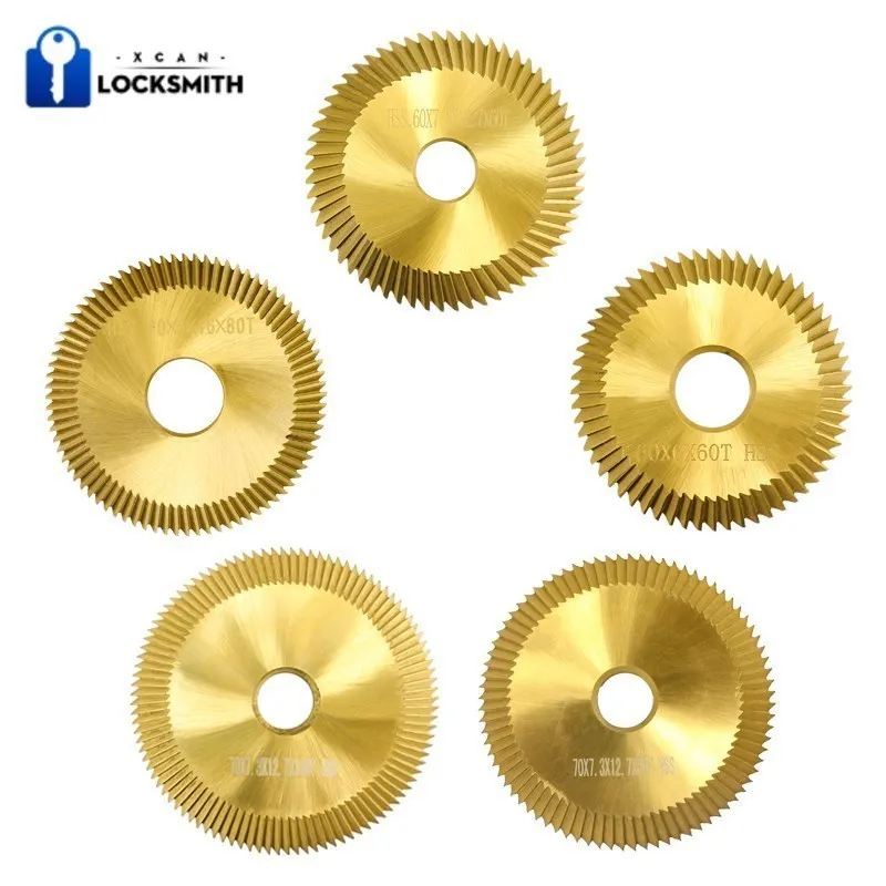 XCAN-cortadora de llaves HSS de doble cara, hoja de sierra para cortar llaves de puerta de coche, ajuste en 100E1 238BS, 60/70mm, 60, 80, 100