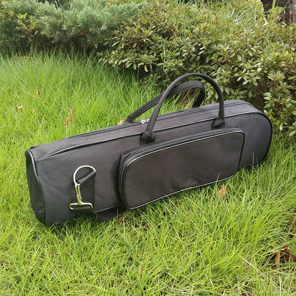 

Oxford Cloth Trumpet Gig Bag Black Professional Padded Case 5mm Protection Lightweight Adjustable Shoulder Strap Side Pocket