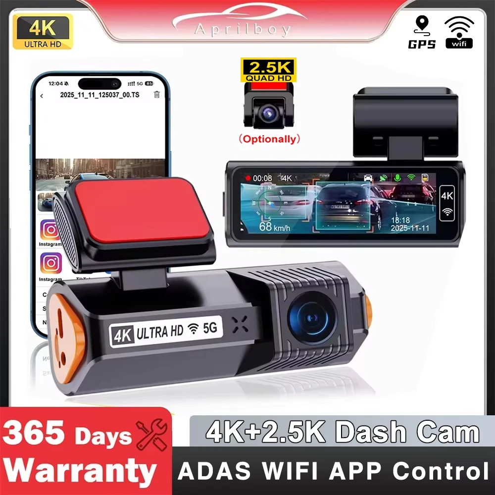 

Видеорегистратор 4K с ночным видением, Wi-Fi, GPS и круглосуточным мониторингом парковки