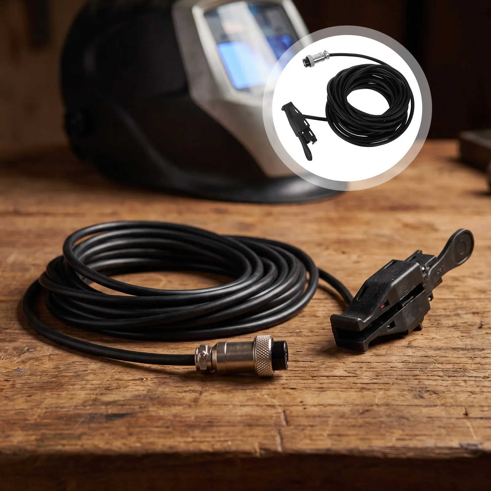 Replacement Tig Torch Switch Cable 17.4ft Argon Arc Welding Control Lead Optimized Microswitch Harness for Tig Welding Machine
