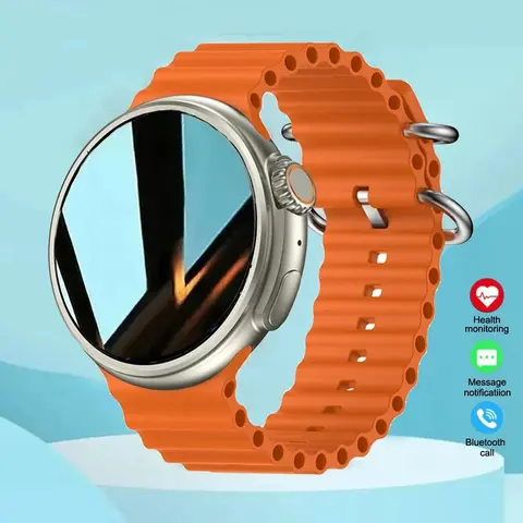 LAXASFIT गोल स्मार्टवॉच अल्ट्रा 9 ब्लूटूथ फ़ोन स्मार्टवॉच वायरलेस चार्जर स्पोर्ट्स स्मार्ट ब्रेसलेट पुरुष महिला Z78ultra 10 best sales अल्ट्रा 9 - №5