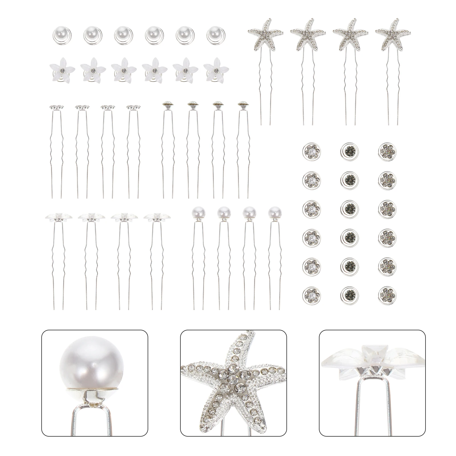 

30pcs Spiral Wedding Clips U Shaped Forks Durable Bridal Hair Accessories For Party Long Lasting Stylish Design Perfect