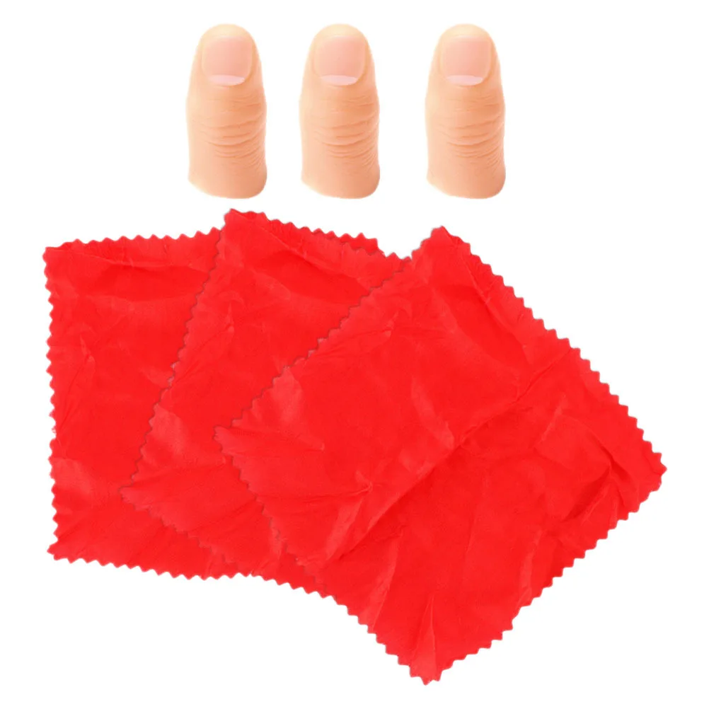 3 مجموعات وشاح حريري الدعائم وهمية إصبع خدعة وشاح لمرحلة الأداء حفلة الدعامة شعوذة الرقص للتحايل التبعي #2