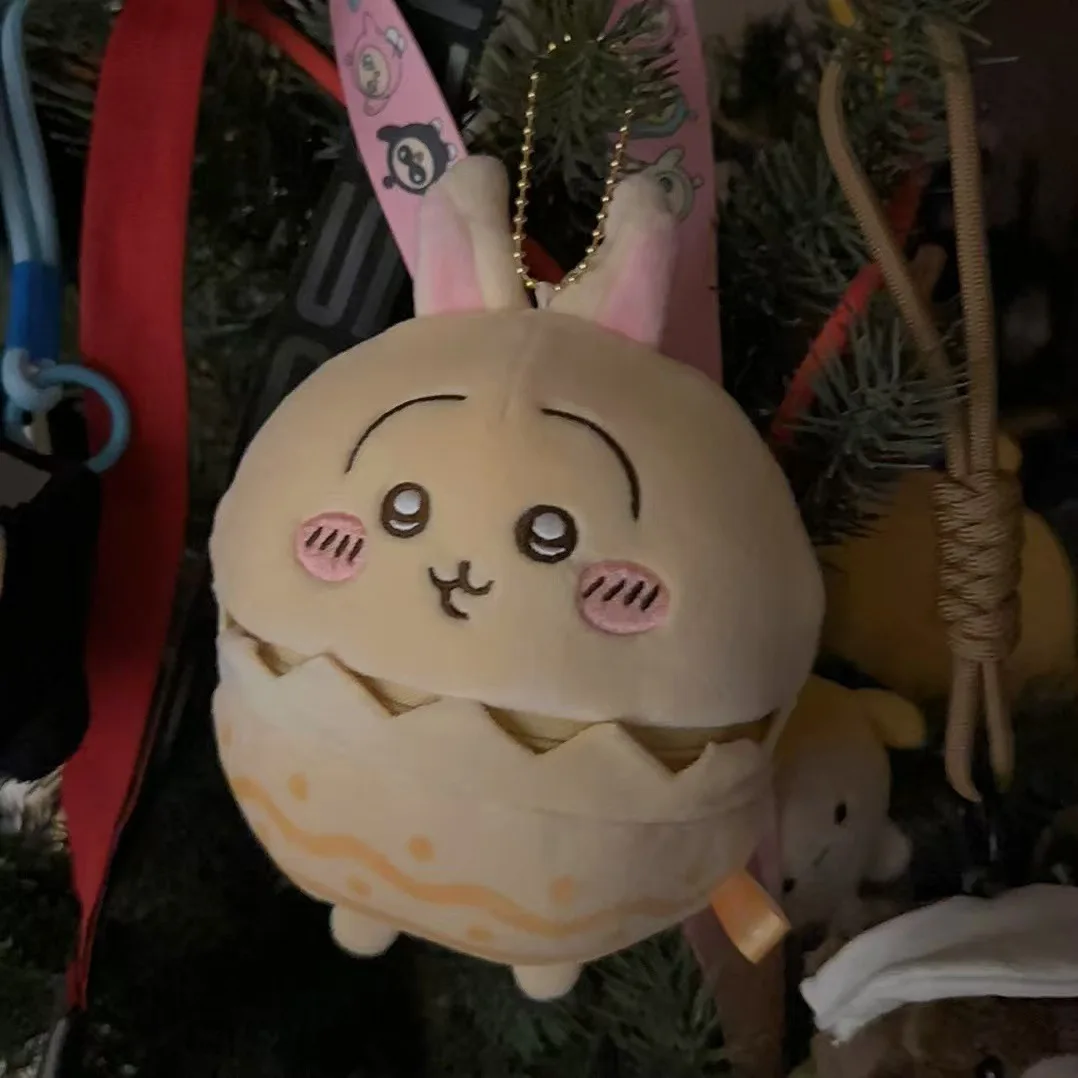 새로운 Chiikawa 플러시 펜던트 부활절 주변 장치 Usachi Hachiware 계란 플러시 인형 펜던트 가방 장식 친구 선물