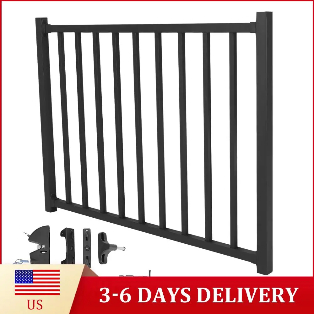 Valla Perimetral con Cierre y Bisagra de Cierre Automático, Recubrimiento en Polvo, Resistente a la Oxidación, para Patios, Escaleras y Puertas