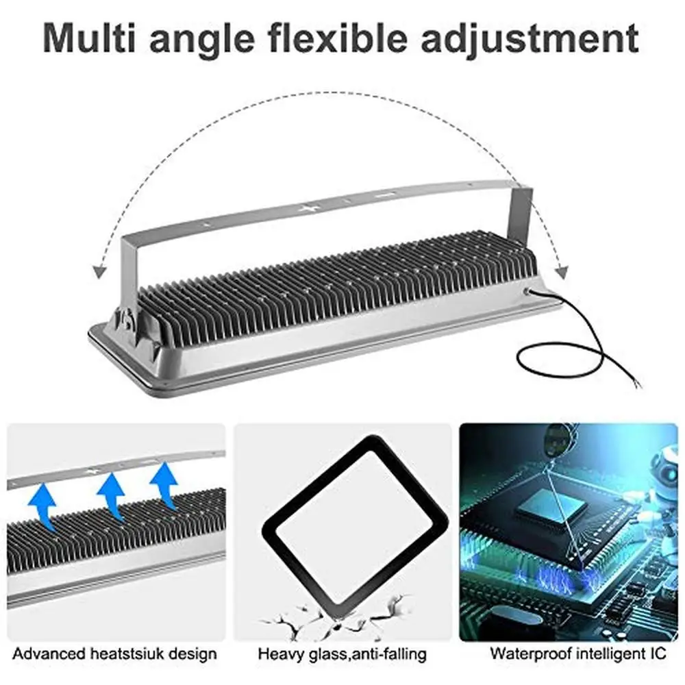 Holofote LED 1000W 110000 lm Paisagem Exterior Segurança Trabalho Garagem Jardim Gramado IP65 À Prova D 'Água Longa Vida de Serviço Alta