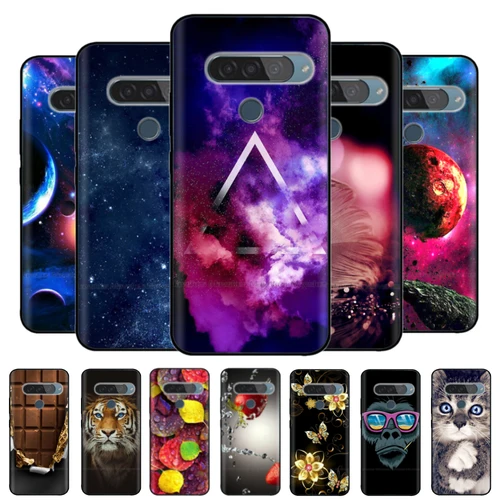 LG G8 ThinQ 케이스 실리콘 만화 꽃 전화 케이스, LG G8S ThinQ G 8 커버 케이스 LG G8X ThinQ 커버 범퍼 Coque Etui 