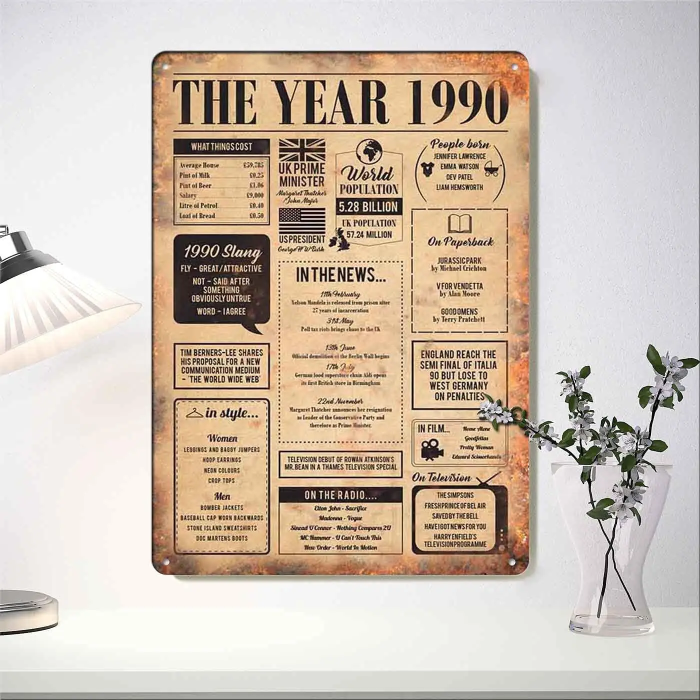 السنة 1990 معدن القصدير تسجيل خمر شيك الفن الديكور جدار الفن طباعة ملصق الجدار الديكور للمرآب المنزل نادي بار #3