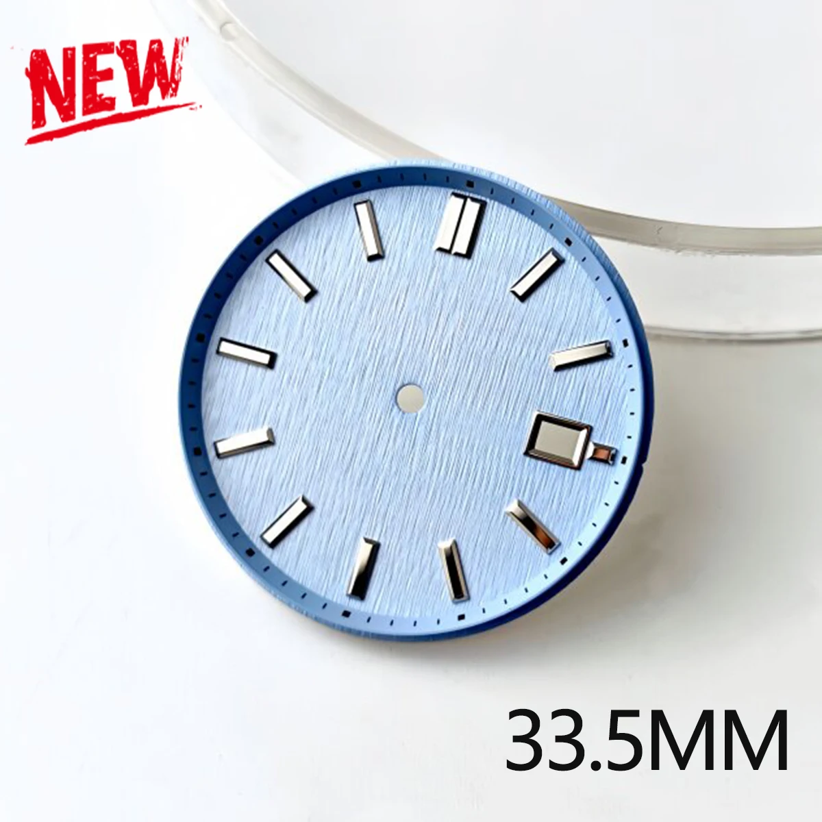 33.5mm No Logo Vertical Stripe Texture Dial for NH35 NH36 4R35 7S Movement Case Mod Parts Watch Surface