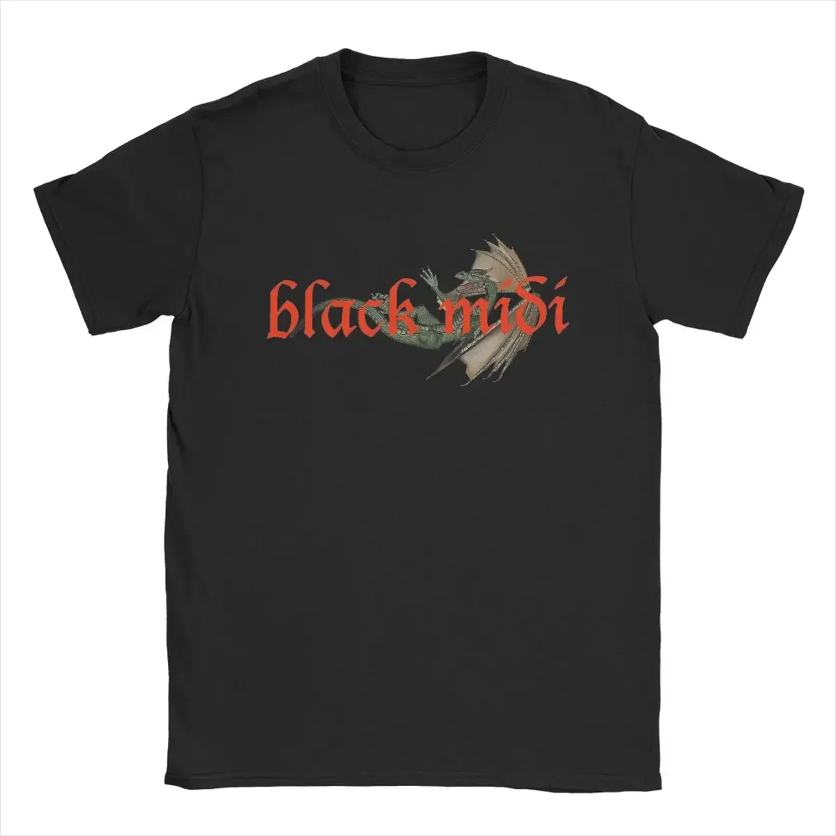 Threejah Black Midi Schlagenheim T Shirts Men 100% Cotton Unique T-Shirts O Neck Tees Short Sleeve Clothing Gift IdeaAnime Graph