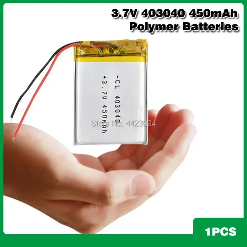 3.7V 450mAh 403040 Lithium Polymer LiPo Rechargeable Battery For Mp3 Mp4 PAD DVD DIY E-book bluetooth