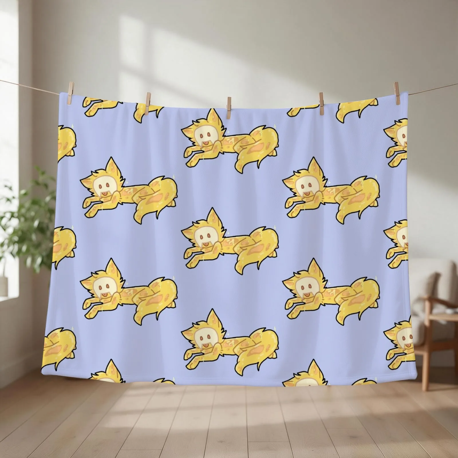 Slime pup (Laying) Throw Blanket couch cozy soft plush fuzzy picnic outdoor blanket