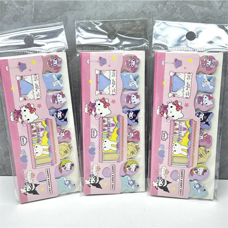 Imagem -02 - Sanrio Kitty Melody Memo Pad Sticky Notes Kawaii n Times Papelaria Scrapbooking Etiqueta Correio Escritório Material Escolar 30 Pcs Lote