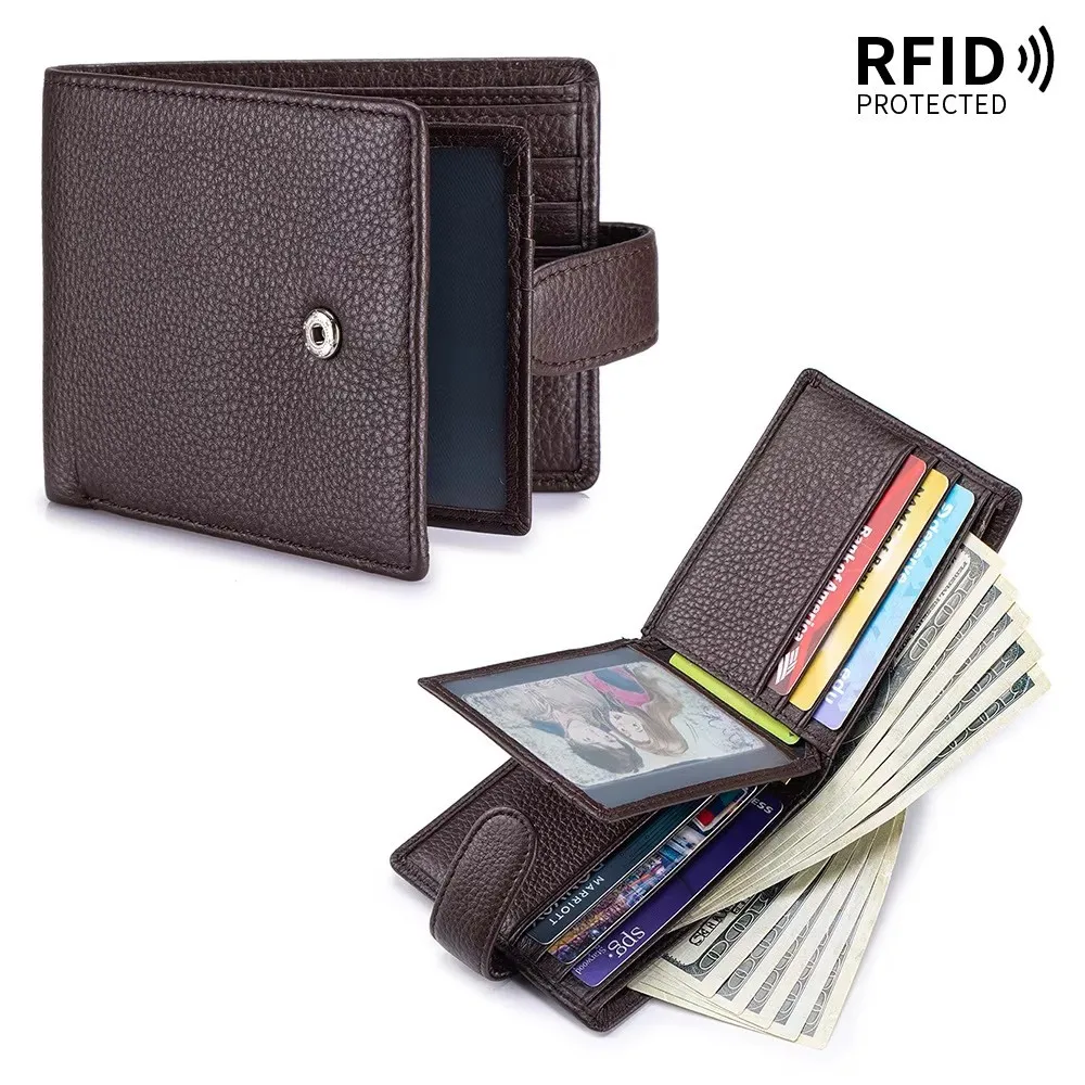 fashion-man-purse-genuine-leather-men's-short-wallet-rfid-clutch-bag-business-zipper-coin-purse-cowhide-id-card-holder