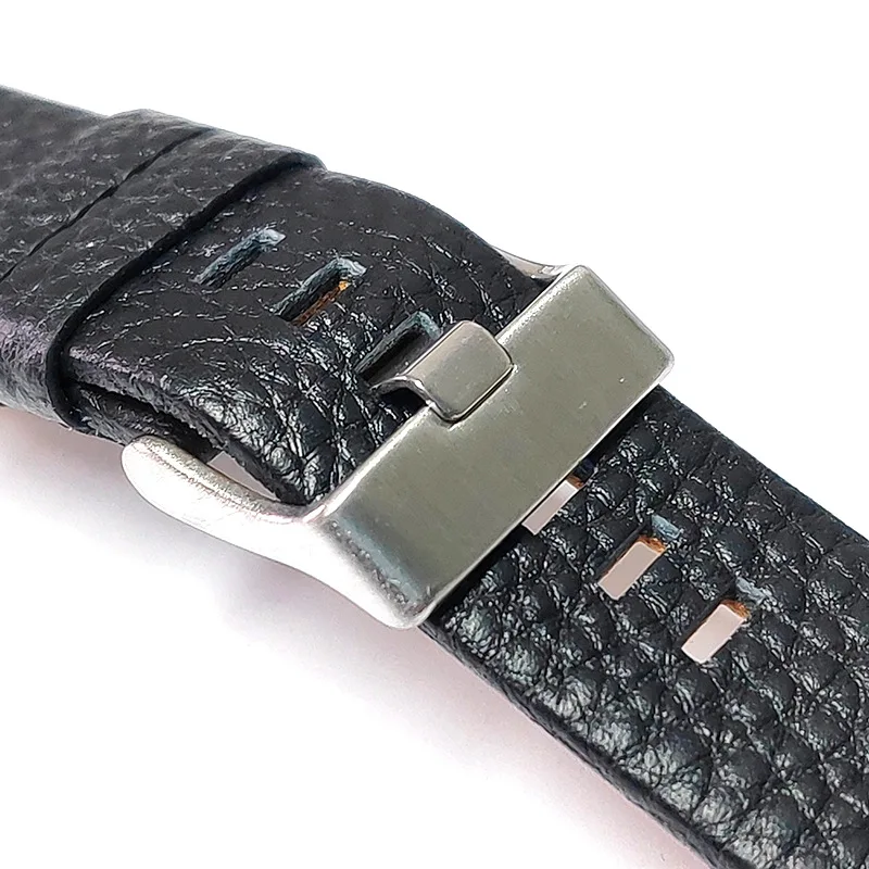 22mm 24mm 26mm 28mm 30mm 32mm High Quality Lychee-patterned Cowhide Leather Watch Strap for Universal Watch Bracelet Accessories