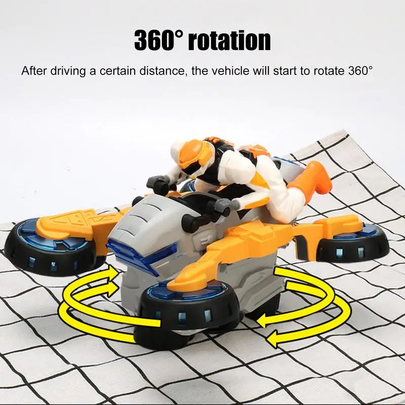 Stunt Motorcycle Toy Electric Stunt Race Motorcycle For Kids 360 Rotating Wheels Stunt Motorbike With Light And Music For Girls