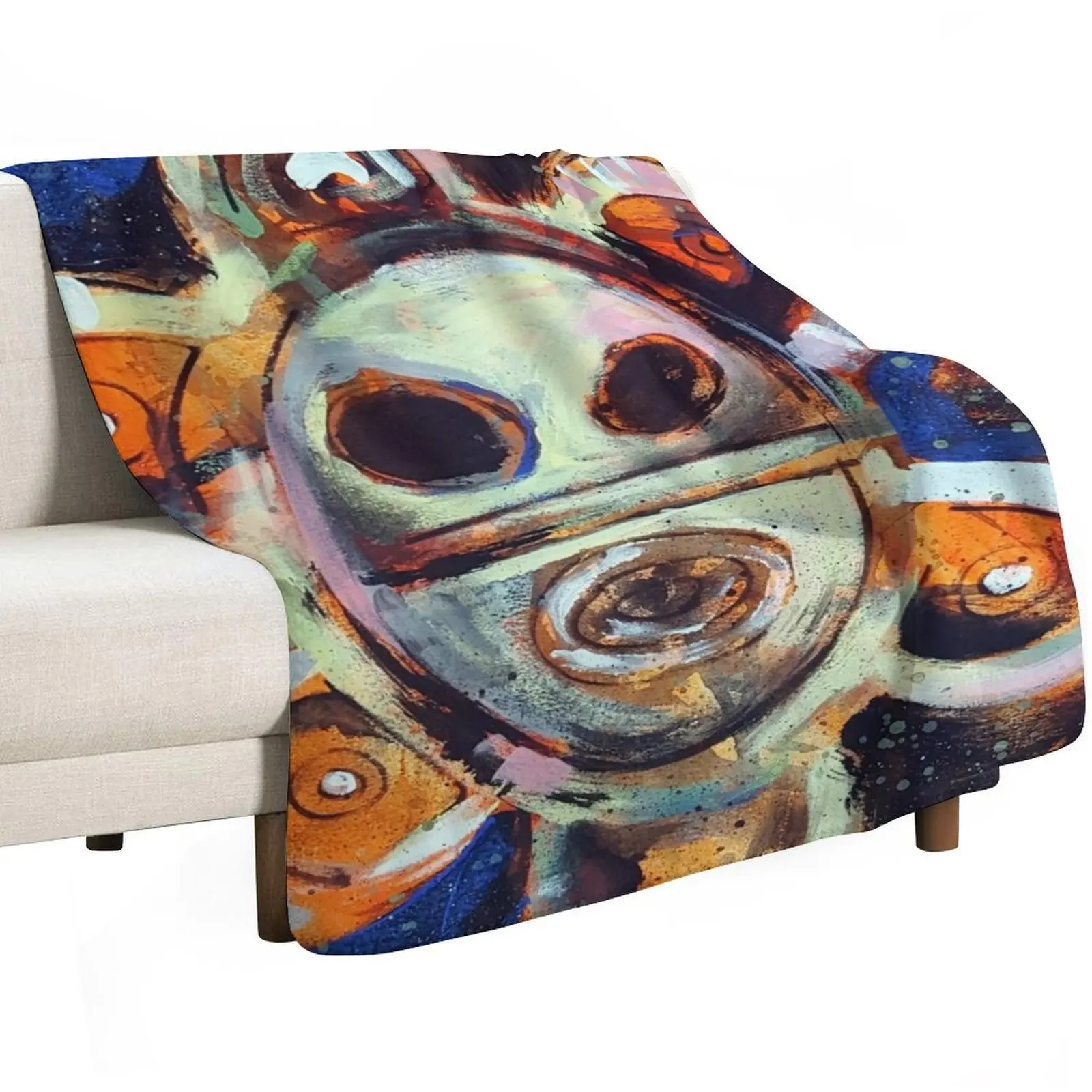 Taino Sun of Jayuya Puerto Rican Art Throw Blanket Soft Big Plaid on the sofa Sofa Throw halloween Decoratives Blankets