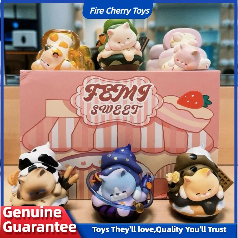 

Original Spot Femi Afternoon Tea Dessert Series Tide Play Blind Box Kawaii Hand Set Up Hazelnut Milk Tea Girl Birthday Fun Gift