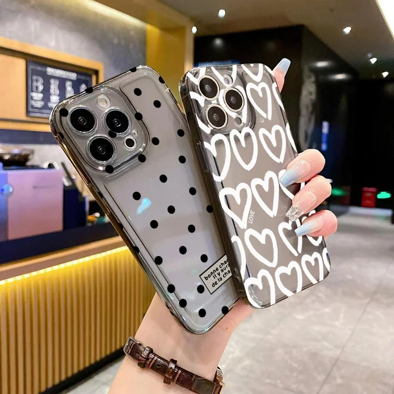 Niedliche Cartoon-Liebesherz-Handyhülle für iPhone 18 17 16 Pro Max 15 14 13 12 11 Air Case Mini 7 8 Plus Stoßfeste Weiche Hülle – Detail 6
