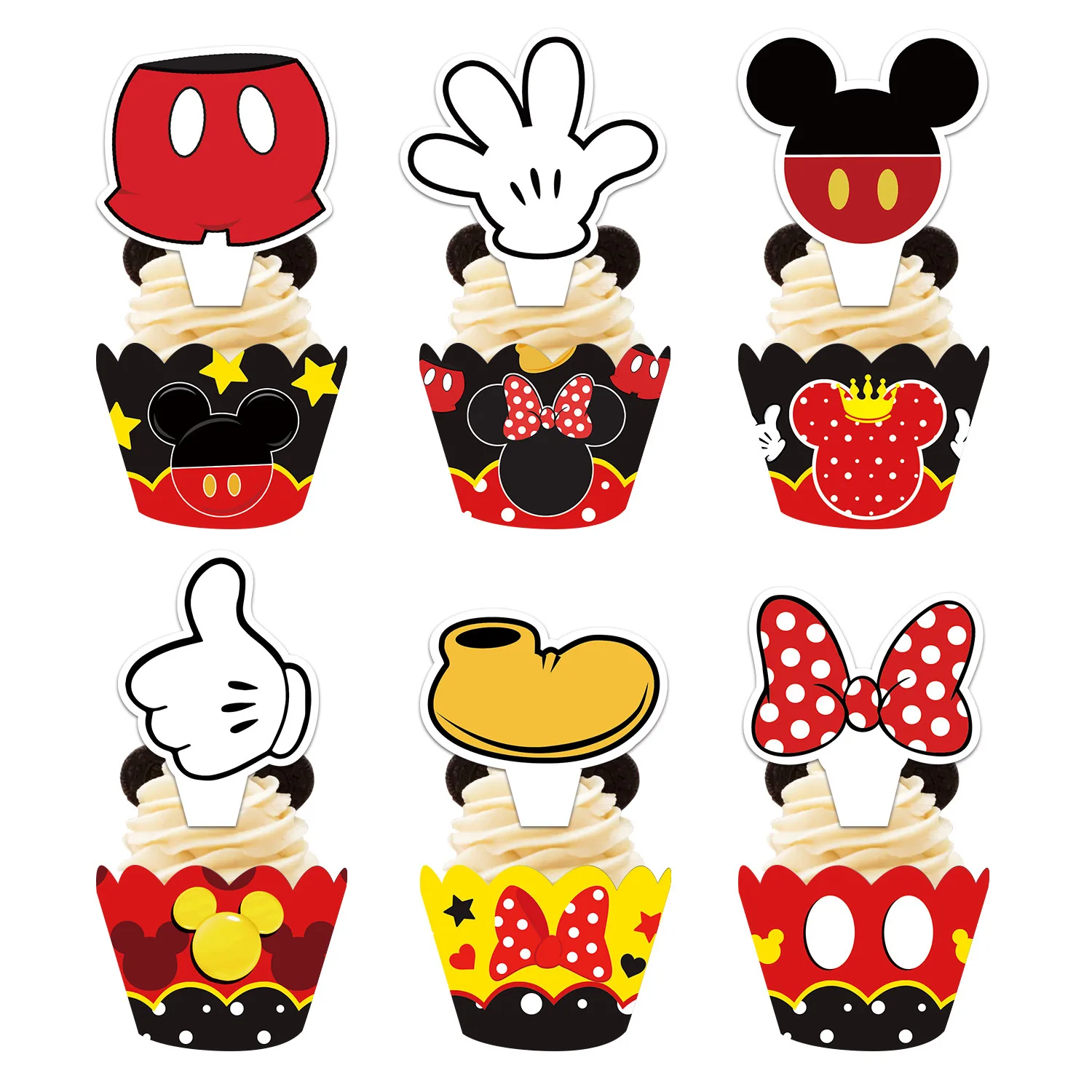 3 Layer Mickey Cake Stand Party Decoration Cake Toppers Cupcake Wrappers Minnie Dessert Tower Rack Party Birthday Celebrations