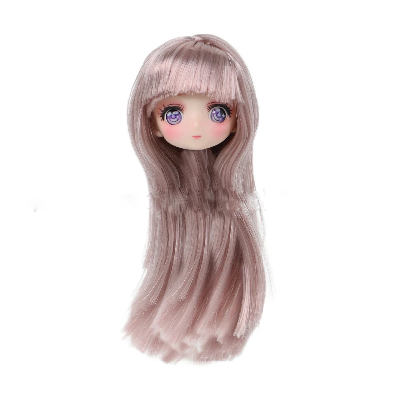 Nieuwe Mode 30Cm Naakt Lichaam Dress Up Pop Hoofd 1/6 Bjd Pop Hoofd Kort Lang Haar Vervanging Hoofd Pop speelgoed Verjaardagscadeau