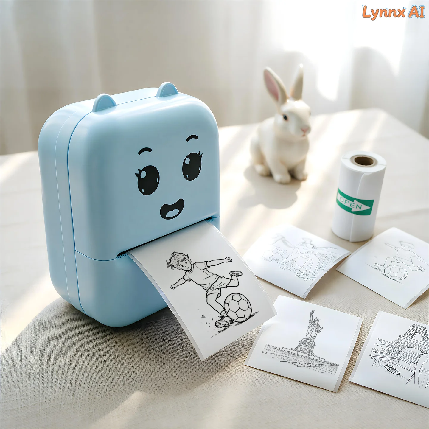 AI Learning Printer with Voice Drawing, Bilingual Flashcards & Photo Learning