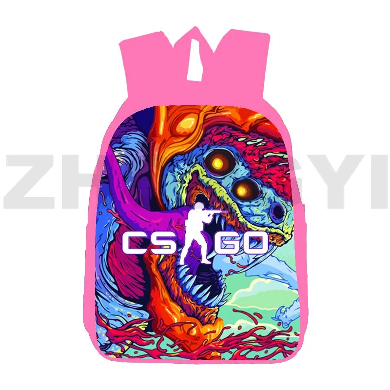 3D Shooting Games Counter Strike Backpack Teenagers Pink Anime CSGO Bag Schoolbag Cartoon 12/16 Inch Cs Go Bookbag Children