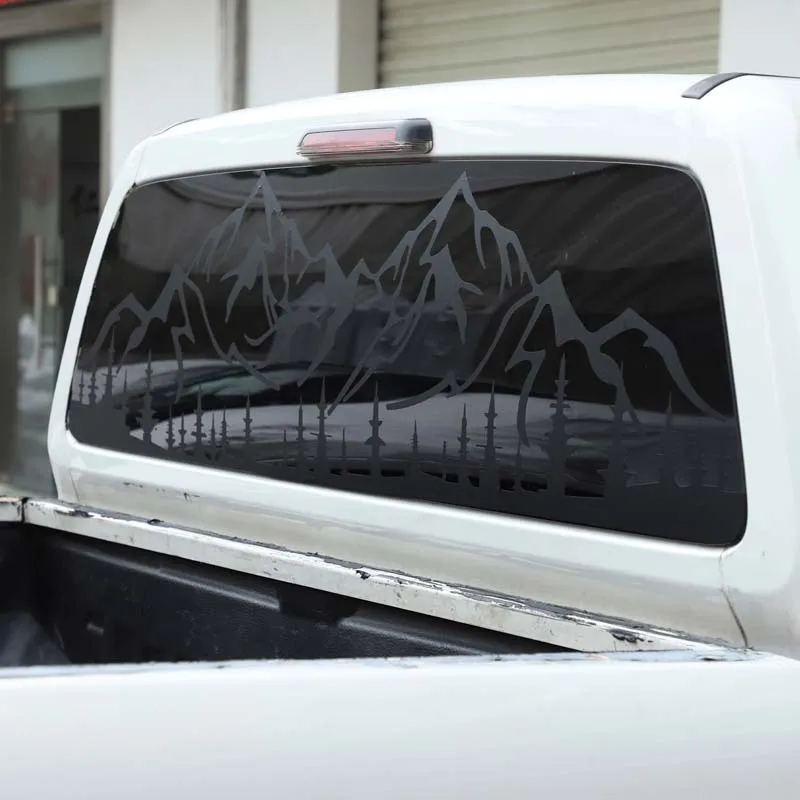 For VW Volkswagen Amarok 2011-2018 PVC Car Rear Window Post Vinyl Stickers Window Stickers Decorative Trim Accessories