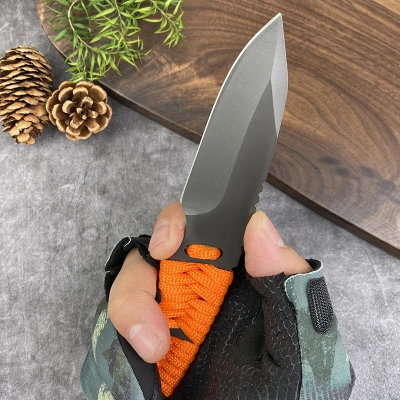 Hand Forged High Hardness Knife Outdoor Portable Multi Function Knife Camping Wilderness Survival Self Defense Tool