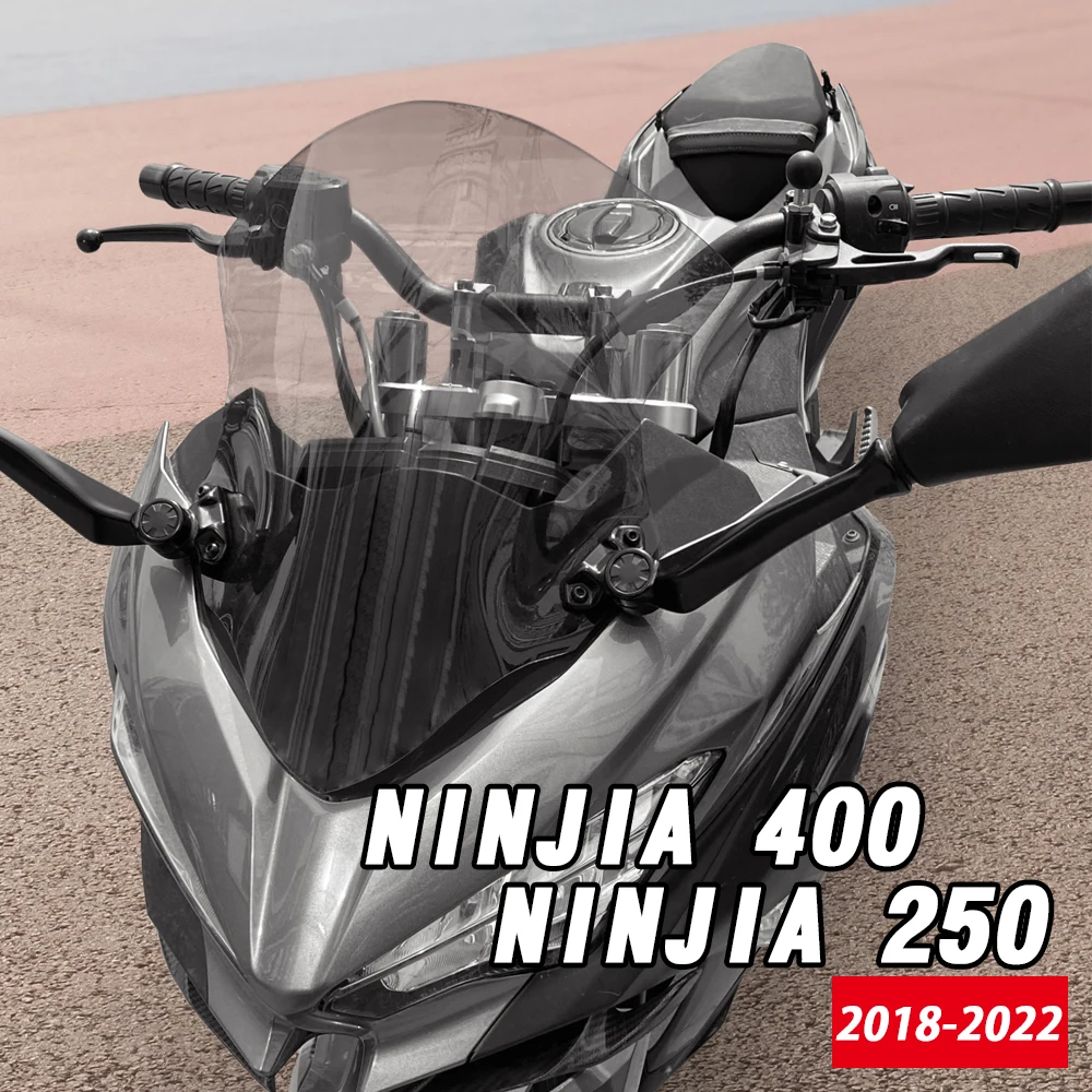 

Motorcycle Parts Ninja400 Ninja250 Windscreen Windshield Flyscreen Wind Deflector For Kawasaki NINJA Ninja 400 250 2018-2023