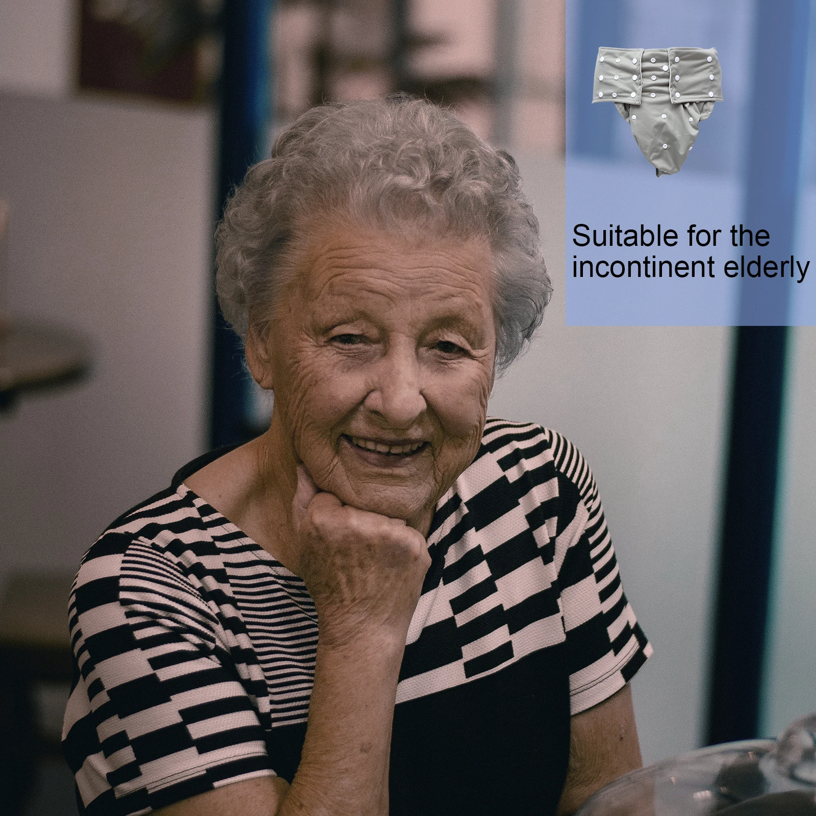 

1 шт. удобные гигиенические штаны для взрослых, моющиеся многоразовые подгузники, дышащие герметичные штаны для недержания, многоцелевые