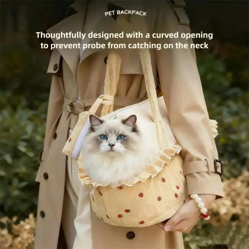 

Pet Outing Bag Windproof And Warm Cat Pack Safety Shelter Stress Prevention Small Dog Portable Bag Zipper Pet Supply Factory