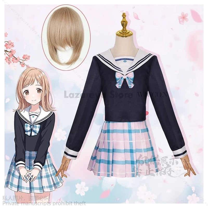 Anime Game Cos Sakuragi Mano JK School Uniform Cosplay Lolita Costumes Uniform Outfit Halloween Christmas Dress Roleplay Wigs