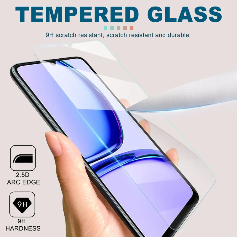 Screen Protector For Realme C20 C21 C25 C30 C31 C33 C35 C51 C53 C55 Tempered Glass For Realme C25s C30s Transparent glass Film