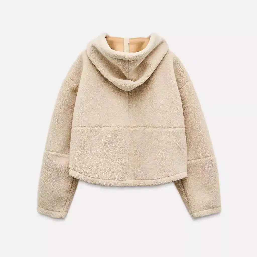 

Ele ed Fce Long Sve Jaet Верхняя одежда, новая осенне-зимняя женская модная повседневная свободная посадка на молнии