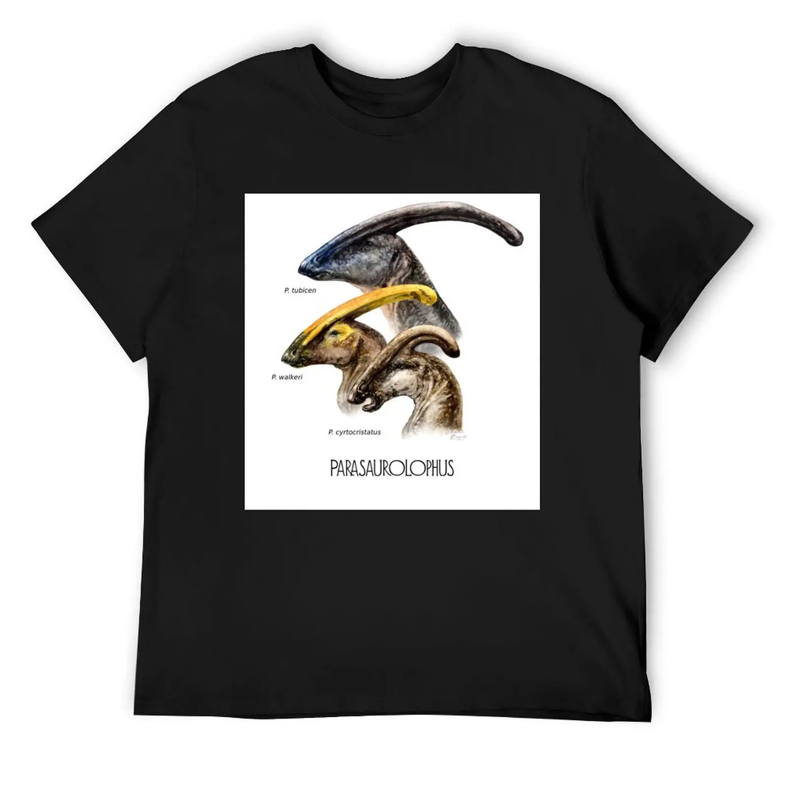 Dinosaurs: Parasaurolophus species T-Shirt oversizeds anime clothes plain t shirts men