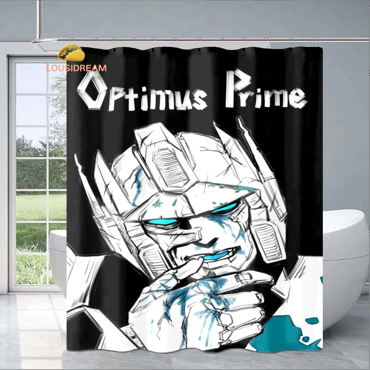 

Transformers Print Exquisite Shower Curtain Fashionable Decorative Gift Adult Children Bathroom Waterproof and Mildew-proof