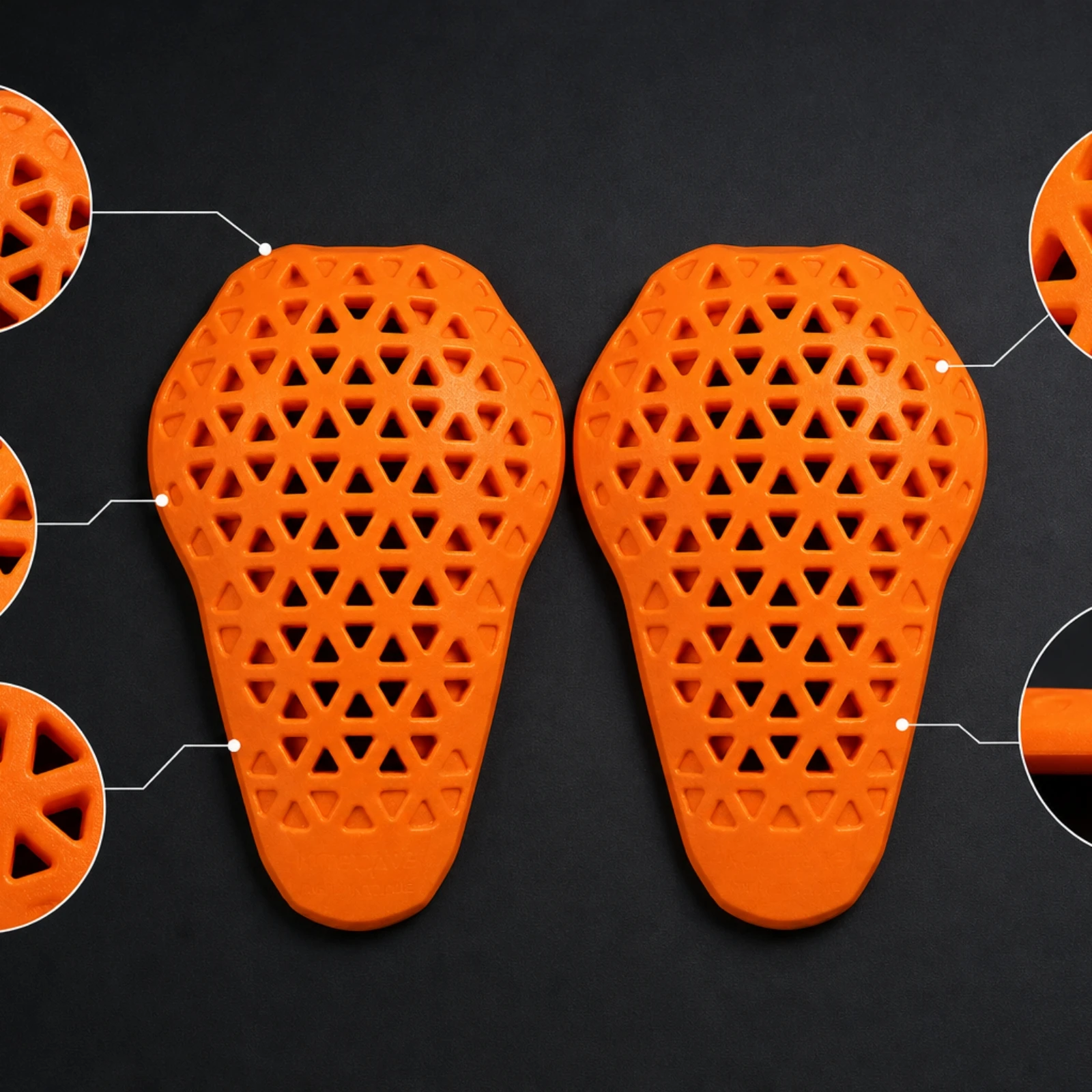 Motorcycle Protective Pad Set Perforated Motorcycle Pads with Ventilation Impact-Resistant Ergonomic for Motorcyclists