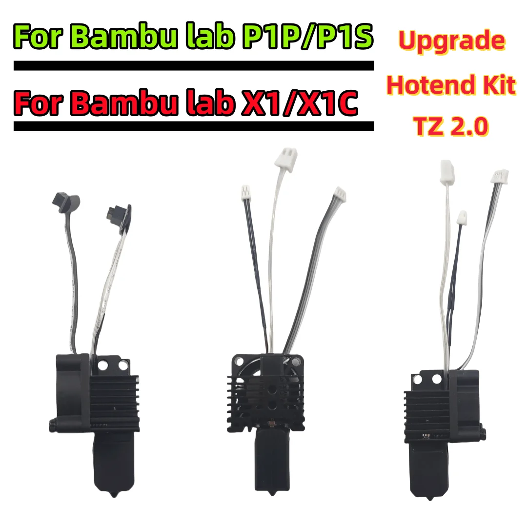 For Bambu Lab Hotend Upgrade 2.0 Version Bambulab Bi Metal Fit Bamboo Bambulabs X1 X1C P1P P1S Hot End P1P Thermistor
