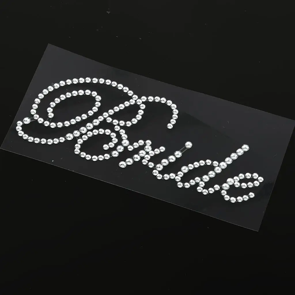Paquete de pegatinas de diamantes de imitación para novia y dama de honor, calcomanía con motivo de transferencia, despedida de soltera, 4-6 paquetes