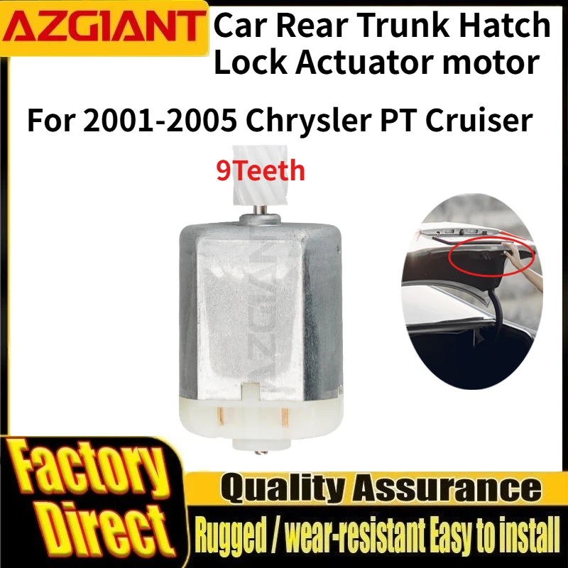 

AZGIANT DC 12V Car Electric Tail Tailgate Lower Trunk Lock Block Motor And 9 Teeth Gear For 2001-2005 Chrysler PT Cruiser