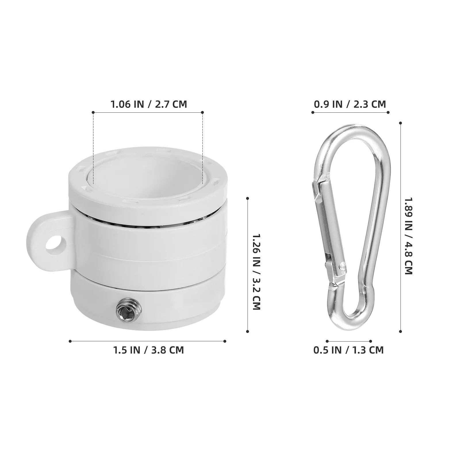 4 Pcs Flag Pole Clips Flagpole Ring Rotating Mounting Rings Kit with Outdoor Spinner